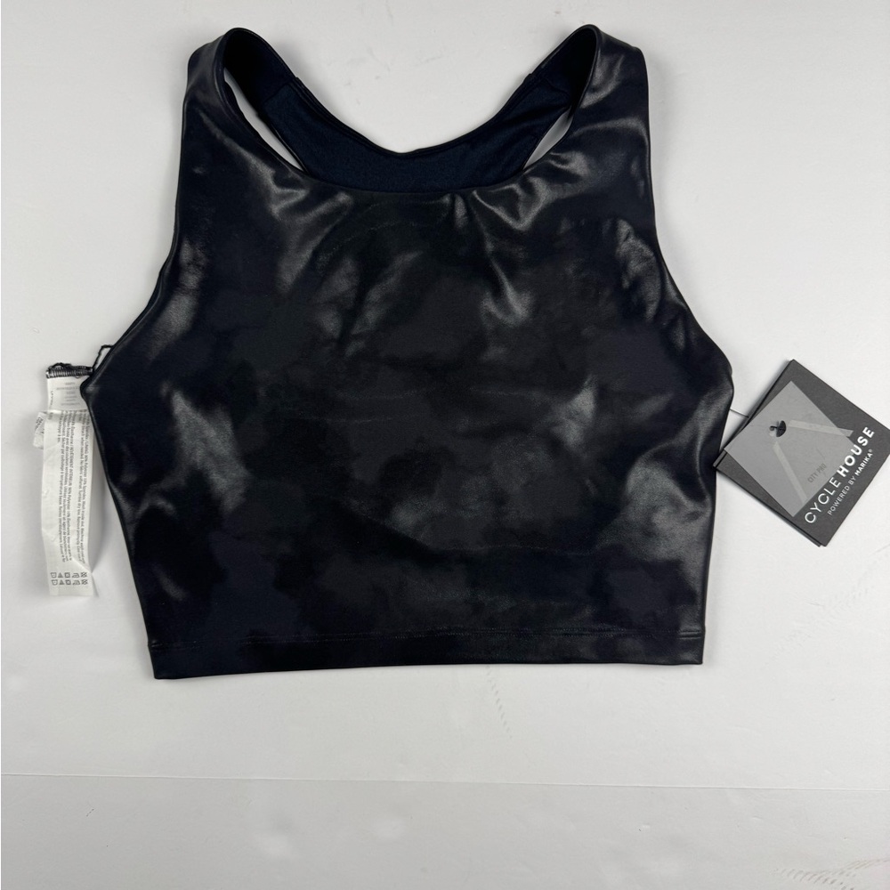 Marika Black High-Neck Cropped Sports Tank new with tags size medium